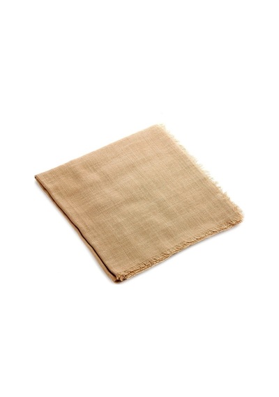 Flamlı Kare Pamuklu Örtü - K.Krem (420835825)