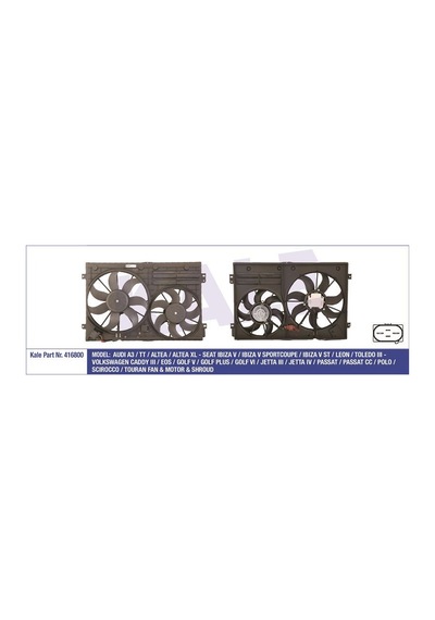 KALE 416800 FAN MOTORU GOLF V 03- 2.0 TDI GOLF VI 08- 1.6 TDI 2.0