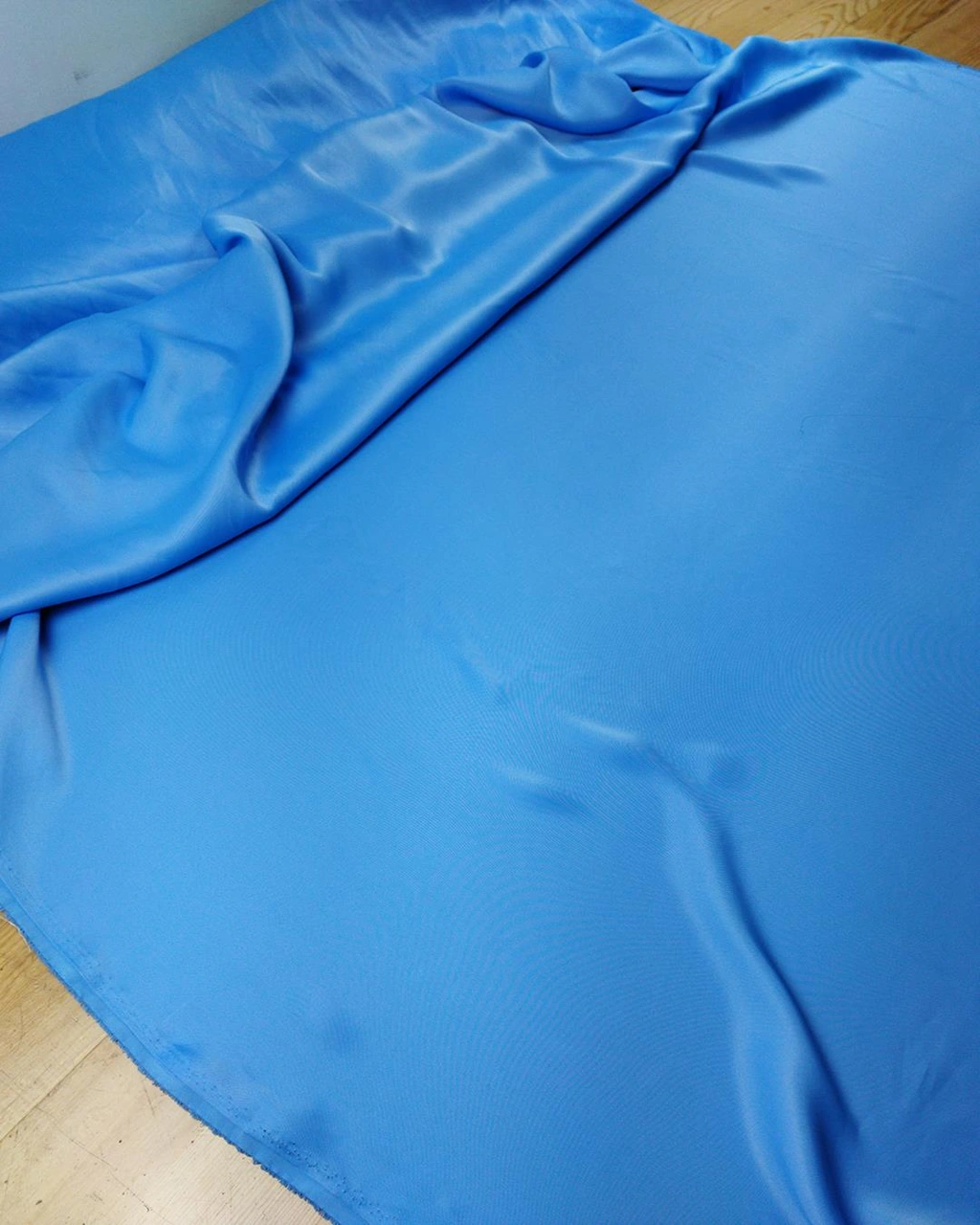 İnce Saten Mavi Renkte En 130 Cm X Boy 210 Cm -2437