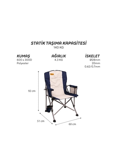 Freecamp Huxley Trail Lacivert-gri Katlanır Sandalye 205928