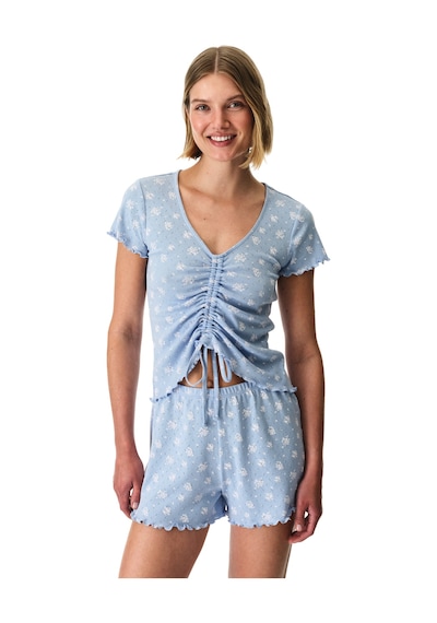 Penti Mavi Coralie Pointel Pamuklu Şortlu Pijama Takımı
