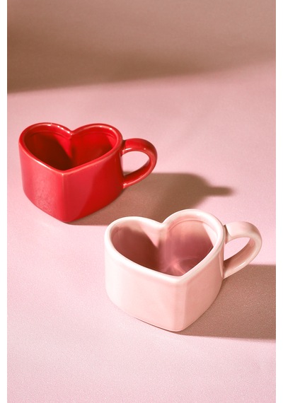 Karaca Love You 2 Kişilik Çay Fincan Takımı 160 Ml Kırmızı