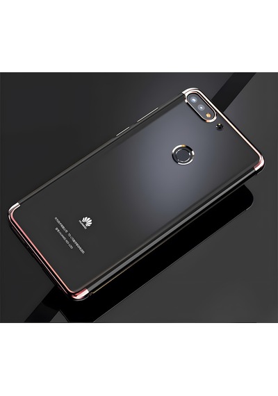 Huawei Y7 2018 Kılıf Dört Köşeli Lazer Silikon Kılıf 001