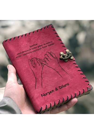 Dosta İsme Özel Deri Defter