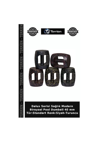 Delux Serisi Sağlık Modern Bireysel Pool Dumbell 40 Mm Tür:standart Renk:siyah-turuncu Siyah - Turuncu
