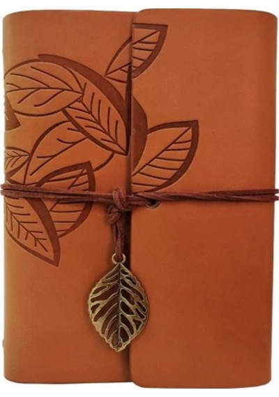 Deri Yaprak Desenli Defter 02128004