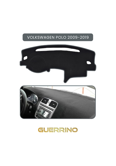 Volkswagen Polo 2009-2019 Torpido Koruma Halısı Gri Kenar