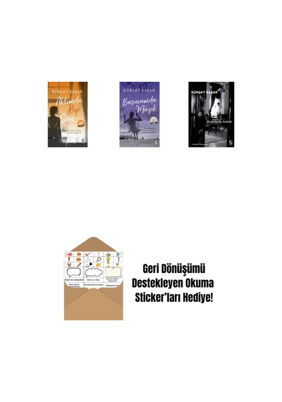 Aklımda Hep Sen Midi Boy + Başucumda Müzik Midi Boy + Music By My Bedside + Okuma Sticker'ları