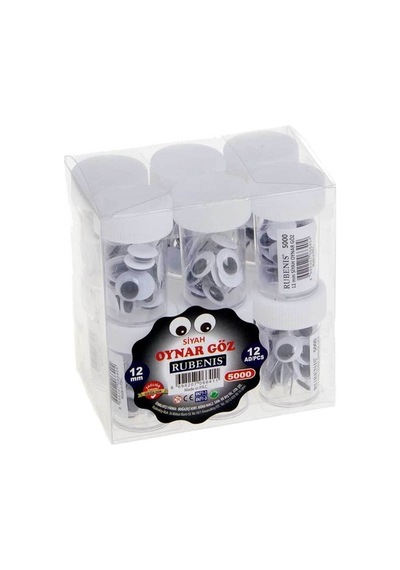 Oynar Göz 12mm Siyah "1 Paket X 12 Adet"