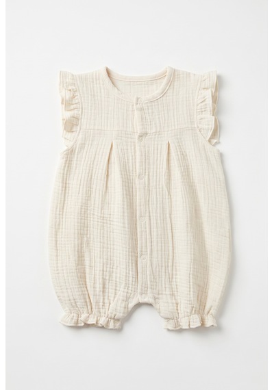 Tiffany Baby & Kids Müslin Newborn Glow Tasarımlı Atlet Tulum Bej