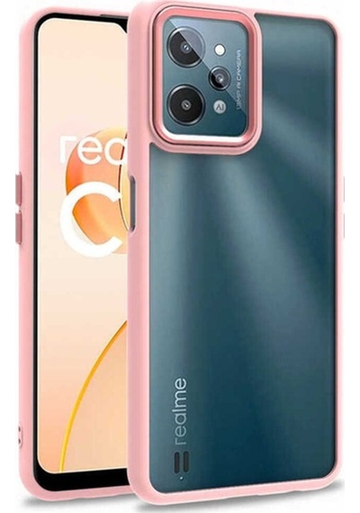 Realme C31 Kılıf Zore Flora Kapak Rose Gold