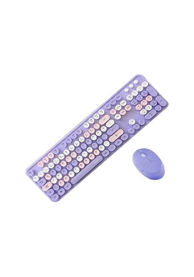 Kablosuz Tr Mofii Sweet Mor Klavye Mause Set