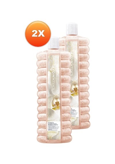 Avon Simply Luxurious Beyaz Şeftali Ve Vanilya Orkide Kokulu Banyo Köpüğü 2 x 1 L