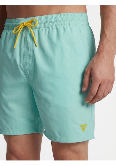 Guess F6gt26wg2a2wg2a2 Swimtrunk New 4g Log Erkek Şort Mayo Mavi