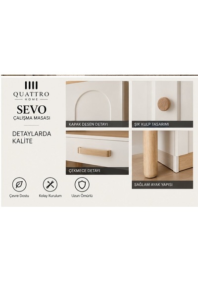 Sevo Kitaplıklı Çalışma Masası 120