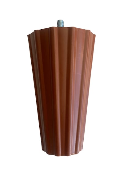 Armut Kahverengi Plastik 12cm 8mm Vidalı Mobilya Koltuk Ve Baza Ayağı 12cm Kahverengi 8mm 4 Adet Kahverengi