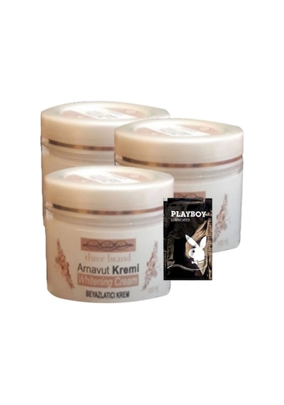 Three Brand Arnavut Kremi 100 Ml 3x Adet Whitens Cream Antikara Kremi + 1 Adet Jel Hediye