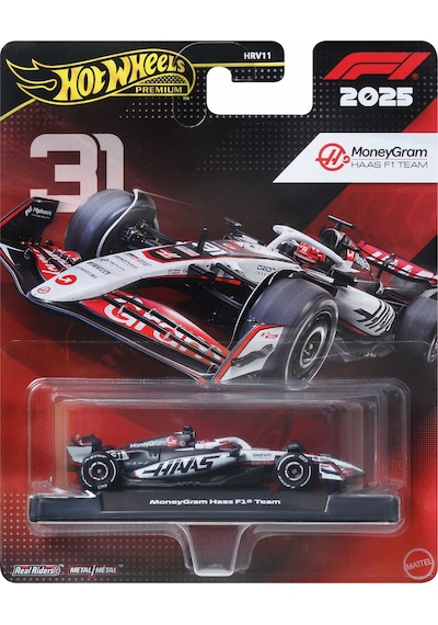 Hot Wheels Premıum Formula 1 Yarış Arabası Moneygram Haas F1 Team Çok Renkli