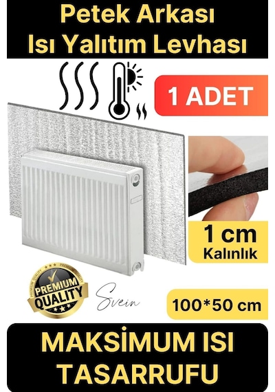 1 Adet Petek Arkası 1 Cm Isı Yalıtım Levhası Radyatör İzolasyon Kalorifer Ev Ofis Tasarruf Arkalığı
