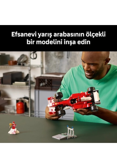 LEGO® Icons Ferrari F2004 ve Michael Schumacher 11375 - Yetişkinler için Sergileme Standı İçeren Model Yapım Seti (735 Parça)