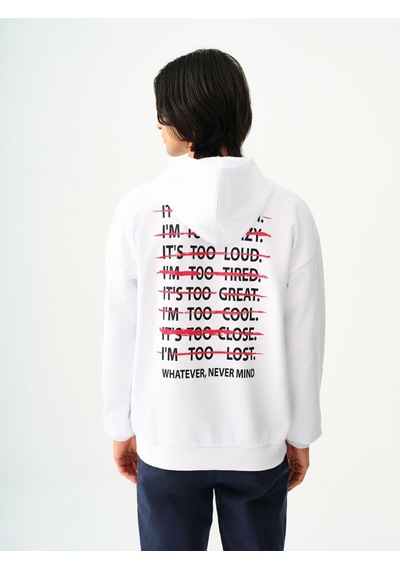 LOFT Oversize Fit Erkek Sweatshirt Lf2037400 Q1.v1 Beyaz