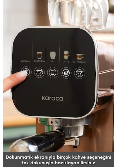 Karaca Mycaffee Barista S20 Entegre Süt Hazneli Otomatik Espresso Ve Latte Makinesi