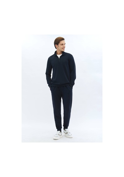 Kip Lacivert Dik Yaka Sweatshırt 631436 Lacivert