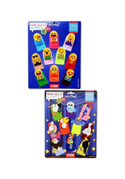 2 Set - 20 Parça Tox  Emojiler ve Uçan Hayvanlar Parmak Kukla T106