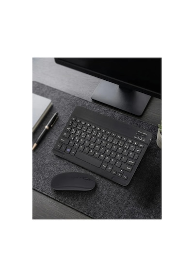 Bluetooth Klavye Mouse Seti Taşınabilir Wireless Bilgisayar Aksesuarı Standart