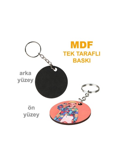 Sublimasyon Eko.mdf Tek Taraflı Anahtarlık - Yuvarlak