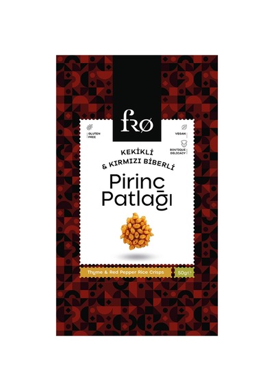 Fro Kekikli Kırmızı Biberli Pirinç Patlağı 50 G - 6 Adet Tarı