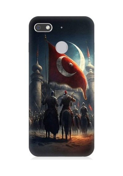 General Mobile Gm 8 Go Uyumlu Tulpar Bayrak Ve Kale Desenli Silikon Kılıf
