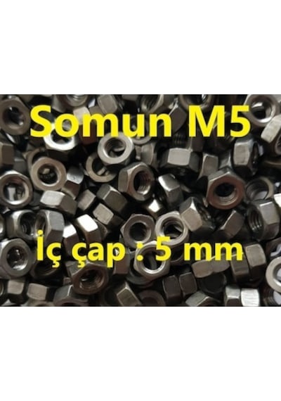 M5 Somun İç Çap:5mm - 50 Adet