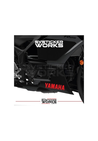 Yamaha Sticker 2 Adet Evrensel Tüm Zeminlere Ve Modellere Uyumlu Kırmızı