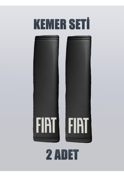 Fiat Yeni Logo Yastık Kemer Set Beyaz 2 Adet