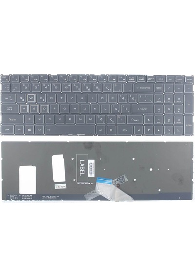 Casper Excalibur G750 İle Uyumlu Notebook Klavye - Siyah - Tr - Işıklı