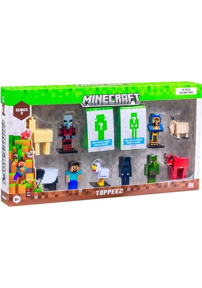 Pmı/mc2280 Minecraft 3d Toppeez 12li Deluxe Figür Seti 2 Asorti