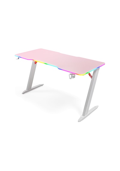 Thunder Rgb Aydınlatmalı Oyuncu Masası Pembe
