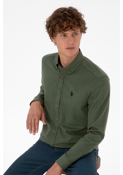 U.s. Polo Assn. Erkek Haki Gömlek Basic 50316721-vr027 Haki U.s. Polo Assn. Erkek Haki Gömlek Basic 50316721-vr027 Haki