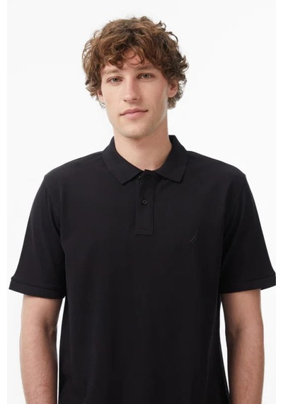 Nautica Erkek Siyah Regular Fit Polo Yaka T-shirt-14584
