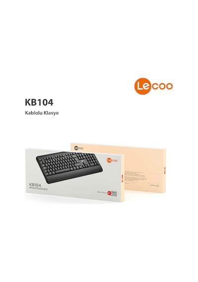 Lecoo KB104 USB Kablolu Türkçe Q Klavye