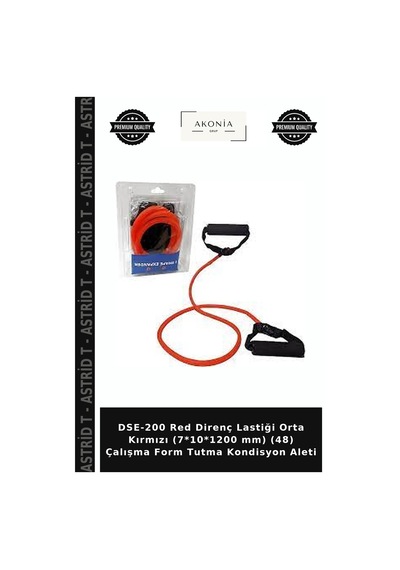 Dse-200 Red Direnç Lastiği Orta Kırmızı 7 10 1200 Mm 48 Çalışma Form Tutma Kondisyon Aleti