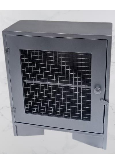 Hobi Adn 90354 Model Dekoratif Tezgah Telli Dolap Gümüş Gri Renk Ahşap Mdf Elyapı