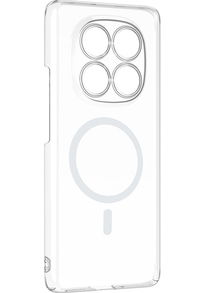 Vendas Xiaomi Redmi Note 14 Pro 4g Kamera Korumalı M-safe Şarj Özellikli Şeffaf Zore London Sert Pc Kapak + Polymer Nano Ekran Koruyucu Şeffaf
