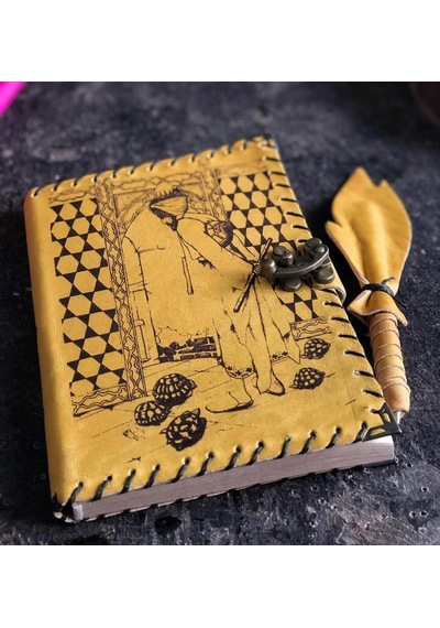 Kaplumbağa Terbiyecisi Deri Defter