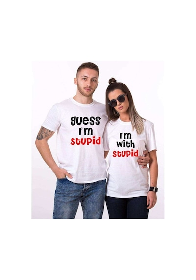 Tshirthane Stupid Sevgili Kombinleri Tshirt Kombini Beyaz