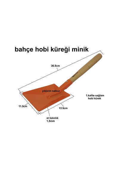 Bahçe Kürek Hobi Küreği Minik Küçük Kürek Sağlam El Küreği