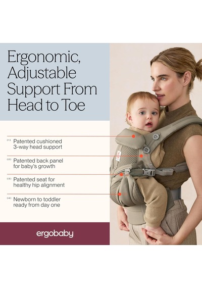 Yenidoğandan Yürümeye Başlayan Çocuklara Bebek Taşıyıcı, Ergonomik 4 Pozisyonlu Omni Klasik Mesh, Bebek Taşıy