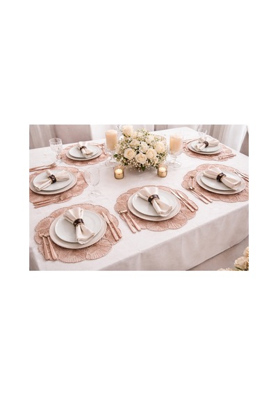 Metalik Rose Supla 38 Cm Amerikan Servis,dekoratif Masa Sunum Altlığı,modern Sofra Dekoru 2 Li Set Rose Altın