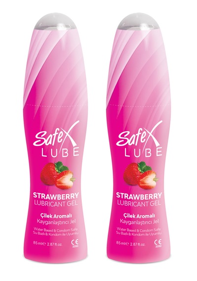 Safex Lube Kayganlaştırıcı Jel Çilek 2 x 85 ML